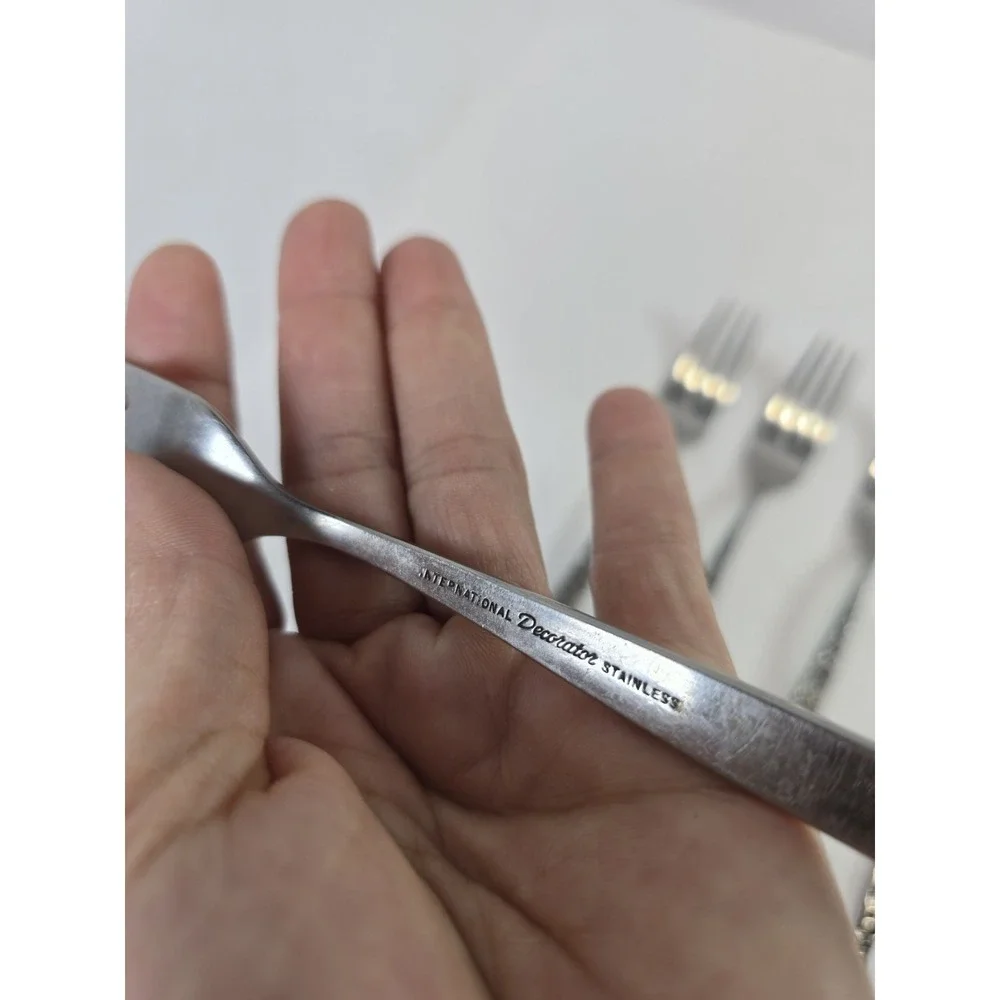 1847 Rogers Bros Flair 1956 Silverplate Dinner Fork Lot of 5 International